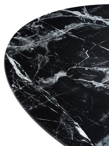 Casa Padrino Luxus Esstisch Oval Schwarz 170 x 110 x H. 75 cm - Hochwertiges Esszimmermöbel