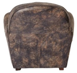 Casa Padrino Sillón de lujo de cuero auténtico estilo inglés vintage marrón oscuro 88 x 76 x H. 88 cm