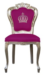 Casa Padrino Chaise de salle à manger baroque de luxe Pompöös par Harald Glööckler en rose / or - 48 x 54 x 105 cm Casa Padrino Chaise de salle à manger baroque de luxe Pompöös par Harald Glööckler en rose / or - 48 x 54 x 105 cm