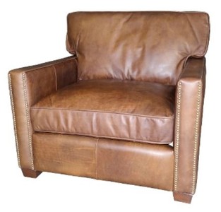 Casa Padrino Luxury Leather Armchair English Style Vintage Light Brown 100 x 100 x H. 89 cm - Genuine Leather Furniture Casa Padrino Luxury Leather Armchair English Style Vintage Light Brown 100 x 100 x H. 89 cm - Genuine Leather Furniture