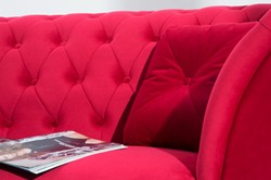 Sofá Chesterfield Casa Padrino en rojo 225 x 90 x H. 79 cm - Sofá Chesterfield de diseño Sofá Chesterfield Casa Padrino en rojo 225 x 90 x H. 79 cm - Sofá Chesterfield de diseño