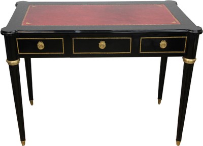 Casa Padrino Luxury Baroque Desk Nero / Oro / Bordeaux Segreteria Mobili di lusso