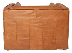 Casa Padrino Sillón de lujo en cuero estilo inglés, cuero vacuno marrón, 106 x 99 x H. 73 cm