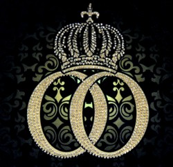 Casa Padrino Harald Glööckler Luxus Barock Kissen Pompöös Schwarz / Gold mit Krone, Strasssteinen und Troddeln 50 x 50 cm