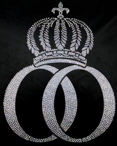 Casa Padrino Luxus Deko Kissen Pompöös by Harald Glööckler Schwarz / Silber mit Krone und Strass Steinen 50 x 50 cm