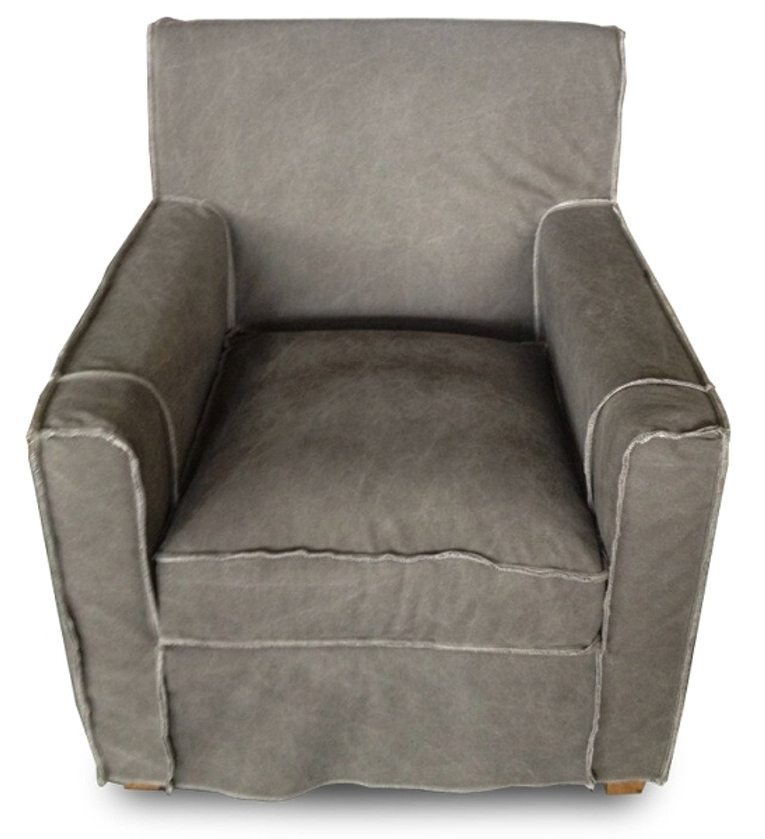 Casa Padrino luxury living room armchair gray 82 x 80 x H. 81 cm - Living Room Furniture Casa Padrino luxury living room armchair gray 82 x 80 x H. 81 cm - Living Room Furniture
