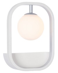 Casa Padrino applique murale de luxe blanc / argent 17,8 x 11 x H. 25 cm - Lampe Murale de Luxe