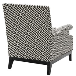 Casa Padrino fauteuil de luxe noir / blanc 75 x 85 x H. 93 cm - Meubles de l'Hôtel