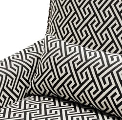 Casa Padrino fauteuil de luxe noir / blanc 75 x 85 x H. 93 cm - Meubles de l'Hôtel