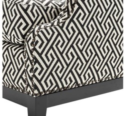 Casa Padrino fauteuil de luxe noir / blanc 75 x 85 x H. 93 cm - Meubles de l'Hôtel