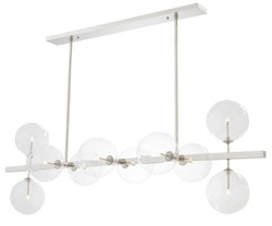 Casa Padrino luxe lustre LED argent 160 x 52 x H. 53 cm - Mobilier de Restaurant de l'Hôtel