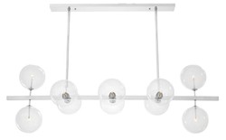 Casa Padrino luxe lustre LED argent 160 x 52 x H. 53 cm - Mobilier de Restaurant de l'Hôtel