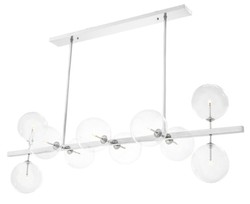 Casa Padrino luxe lustre LED argent 160 x 52 x H. 53 cm - Mobilier de Restaurant de l'Hôtel