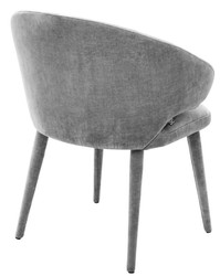 Casa Padrino Silla de comedor de diseño con reposabrazos en gris 62 x 55 x H. 79 cm