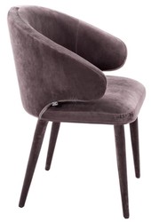 Casa Padrino Chaise de salle à manger design avec accoudoirs taupe 62 x 55 x H. 79 cm