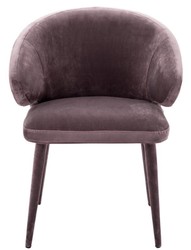 Casa Padrino Chaise de salle à manger design avec accoudoirs taupe 62 x 55 x H. 79 cm