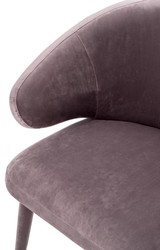 Casa Padrino Chaise de salle à manger design avec accoudoirs taupe 62 x 55 x H. 79 cm