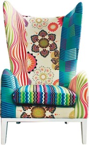 Casa Padrino Luxury Wing Chair Baroque Style Multicolor 82 x 81 x H. 134 cm - Designer Living Room Furniture Casa Padrino Luxury Wing Chair Baroque Style Multicolor 82 x 81 x H. 134 cm - Designer Living Room Furniture