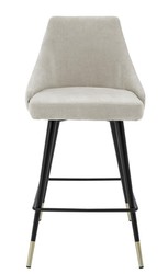 Casa Padrino Chaise de bar de luxe couleur sable et noir 47 x 52 x H. 91 cm - Mobilier de bar