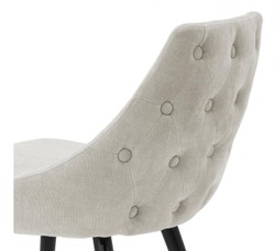 Casa Padrino Chaise de bar de luxe couleur sable et noir 47 x 52 x H. 91 cm - Mobilier de bar