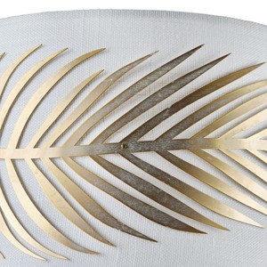 Casa Padrino Wandleuchte Farnblatt Design Gold / Weiß 24 x 12 x H. 19 cm - Luxuriöse Wandlampe
