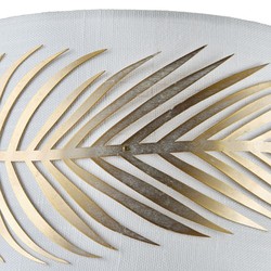 Casa Padrino Applique Murale Design Feuille de Fougère Or / Blanc 24 x 12 x H. 19 cm - Luminaire de Luxe