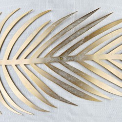 Casa Padrino Applique Murale Design Feuille de Fougère Or / Blanc 24 x 12 x H. 19 cm - Luminaire de Luxe