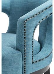 Casa Padrino Living Room Armchair Turquoise / Black 80 x 76 x H. 79 cm - Luxury Living Room Furniture