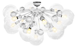 Casa Padrino luxury ceiling light silver Ø 90 x H. 57 cm - Luxury Quality