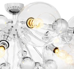 Casa Padrino luxury ceiling light silver Ø 90 x H. 57 cm - Luxury Quality