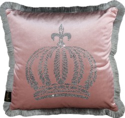 Pompöös by Casa Padrino Barock Kissen Rosa Silber Krone Harald Glööckler Luxus KIssen Cushion Pillow Designer Stardesigner Designerkissen Möbel Einrichtung Baroque Pompöös by Casa Padrino Barock Kissen Rosa Silber Krone Harald Glööckler Luxus KIssen Cushion Pillow Designer Stardesigner Designerkissen Möbel Einrichtung Baroque