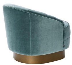 Casa Padrino poltrona di lusso turchese scuro / oro opaco 77 x 80 x H. 78 cm - Arredamento Hotel