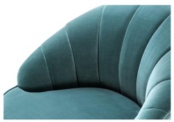 Casa Padrino poltrona di lusso turchese scuro / oro opaco 77 x 80 x H. 78 cm - Arredamento Hotel