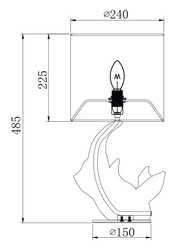 Casa Padrino Lampe de Table Blanche Design Exclusif Ø 24 x H. 48,5 cm - Éclairage Hôtel & Restaurant
