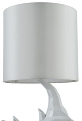 Casa Padrino Lampe de Table Blanche Design Exclusif Ø 24 x H. 48,5 cm - Éclairage Hôtel & Restaurant