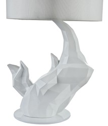 Casa Padrino Lampe de Table Blanche Design Exclusif Ø 24 x H. 48,5 cm - Éclairage Hôtel & Restaurant