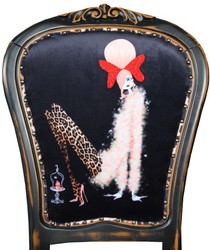 Silla de comedor barroca Casa Padrino Luxury Leopard / Black / Brown Lady con tacones altos Silla de comedor barroca Casa Padrino Luxury Leopard / Black / Brown Lady con tacones altos