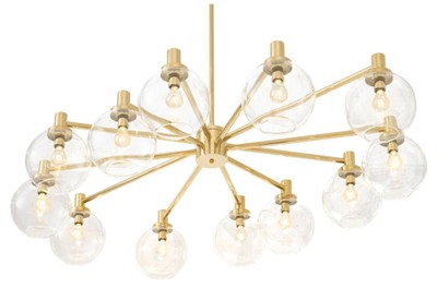 Casa Padrino Luxus Kronleuchter Gold 150 x 105 x H. 37 cm - Limited Edition