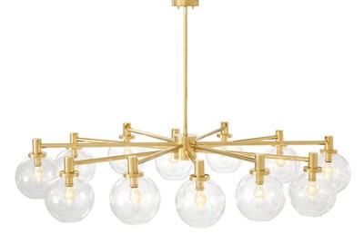 Casa Padrino Luxus Kronleuchter Gold 150 x 105 x H. 37 cm - Limited Edition