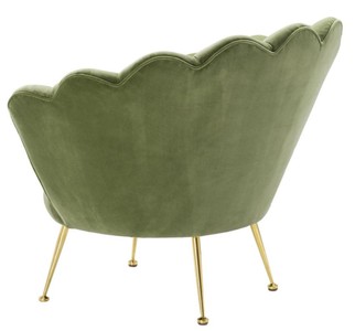 Casa Padrino Luxus Sessel Hellgrün / Messing 96,5 x 79 x H. 78 cm - Designer Hotel Möbel
