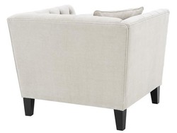 Casa Padrino fauteuil de luxe sable / noir 96 x 92 x H. 78 cm - Chesterfield Meubles