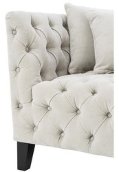 Casa Padrino fauteuil de luxe sable / noir 96 x 92 x H. 78 cm - Chesterfield Meubles