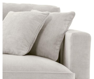 Casa Padrino Luxus Wohnzimmer Sofa Sandfarben / Schwarz 284 x 110 x H. 85 cm - Luxus Kollektion