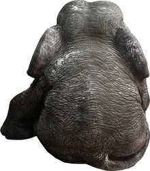 Casa Padrino Sculpture de luxe éléphant gris foncé 55 x 53 x H. 53 cm - Edition limitée