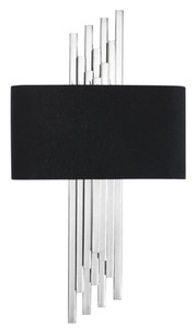 Casa Padrino Luxus Wandleuchte im Barock Stil Silber / Schwarz 31 x 16 x H. 59 cm