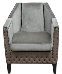 Casa Padrino sillón de lujo gris / marrón / negro 61 x 71 x H. 69 cm - Muebles para Hoteles y Restaurantes