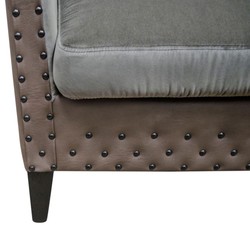 Casa Padrino sillón de lujo gris / marrón / negro 61 x 71 x H. 69 cm - Muebles para Hoteles y Restaurantes