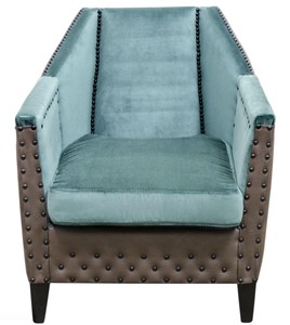 Casa Padrino sillón de lujo turquesa / marrón / negro 61 x 71 x H. 69 cm - Muebles para Hoteles y Restaurantes