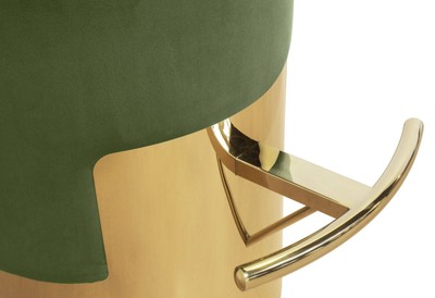 Casa Padrino Luxus Barhocker Moosgrün / Gold Ø 46 x H. 76 cm - Barmöbel 