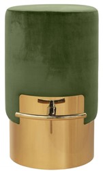 Casa Padrino tabouret de bar de luxe vert mousse / or Ø 46 x H. 76 cm - Mobilier de Bar